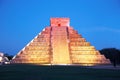 Light show on Chichen Itza, Mexico Royalty Free Stock Photo