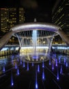 Light show of the fountain of Wealth at Suntec City Towers on in Singapore