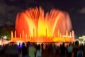 Light show and fountains, Placa Espanya, Barcelona Royalty Free Stock Photo