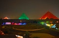 Light show in Giza, Egypt Royalty Free Stock Photo