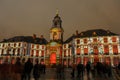 Light show on Hotel de ville in Rennes, France