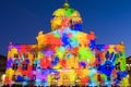 Light show on Swiss government building