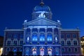 Light show on Swiss government building