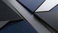 Dark Geometric Abstract Composition with Sharp Angles and Metallic Accents Keywords: abstract, geometric, dark Royalty Free Stock Photo