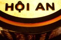 A light sign saying Hoi An in Vietnam