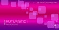 Light simple color gradient. Abstract purple gradient background with floating squares. Vector illustration for wallpaper, banner