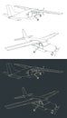 Light single-engine turboprop aircraft blueprints