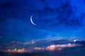 Moonlight Night Background Crescent Many Clouds Night Sky Night Sky Royalty Free Stock Photo