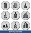 Light skyscrapers icons
