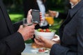 Light snack for business lunch Royalty Free Stock Photo