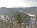 Light Snow over North Fork New River Royalty Free Stock Photo