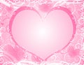 Light Soft Pink Heart Background Frame