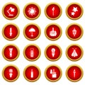 Light source icons set, simple style Royalty Free Stock Photo