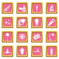 Light source symbols icons pink