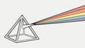 Light Spectrum Through Triangular Prism Vector Art, vector design Generative AI Royalty Free Stock Photo