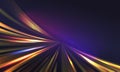 Light speed motion trail, blur streak effect, long exposure fast car transport lights Royalty Free Stock Photo