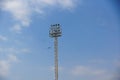 Light stadium or Sports lighting against blue sky Royalty Free Stock Photo