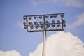 Light stadium. Sports lighting. Lamp and electricity industry Royalty Free Stock Photo