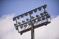 Light stadium. Sports lighting. Lamp and electricity industry Royalty Free Stock Photo