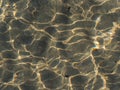 Light stained sea bottom shot through the water surface Royalty Free Stock Photo