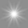 The light of a star. star glow on a transparent background explodes on a transparent background. Royalty Free Stock Photo