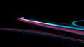 Light Streaks fast moving freeway traffic Royalty Free Stock Photo