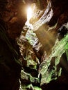 Light streaming into a canyon at Newnes Royalty Free Stock Photo