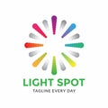 Light sunburst logo design - vector