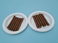 A light sweet chocolate snack in the form of a crunchy stick in Indonesia is called Astor