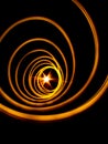 Light swirls on a black background, abstract