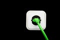 Light switch as green energy concept Royalty Free Stock Photo