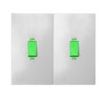 Light switch isolated on white Royalty Free Stock Photo