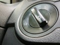 Light switch in modern car. Interior view Royalty Free Stock Photo