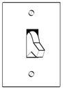 Light switch outline Royalty Free Stock Photo