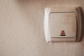 Light switch with red LED`s Royalty Free Stock Photo