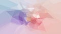 Abstract Low Poly Cube in a Tunnel of Pastel Colors Creates a Sense of Movement and Depth Royalty Free Stock Photo