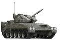 Light tank apc with city camouflage with fictional design - isolated object on white background. 3d illustration