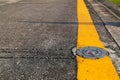 Light on taxiway Royalty Free Stock Photo