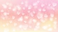 Light and tender hearts background