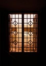 Light throung the window at a yellow evening Royalty Free Stock Photo