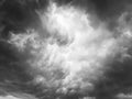 Light from thunder cloud creates a black and white atmosphere Royalty Free Stock Photo