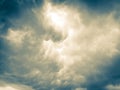 Light from thunder cloud creates a groomy atmosphere Royalty Free Stock Photo