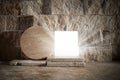 Light From Within The Tomb Of Jesus. Jesus Christ resurrection. Christian Easter concept. Royalty Free Stock Photo