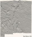 Light topographic map of New Mexico, USA
