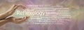 Light Touch Reflexology Word Cloud Banner Royalty Free Stock Photo