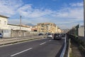 Light traffic in Catania city during a working day
