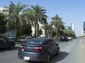 Light Traffic on Olaya Street In Riyadh