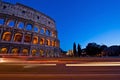 Light Trail at Colosseum in Twilight