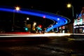 Light Trail at Musselburgh junction. Royalty Free Stock Photo