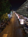 Night street scene, light trail of traffic on mumbai streets Royalty Free Stock Photo